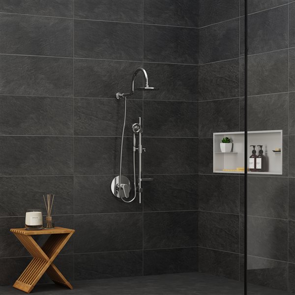 PULSE ShowerSpas AquaRain Chrome Shower Bar System