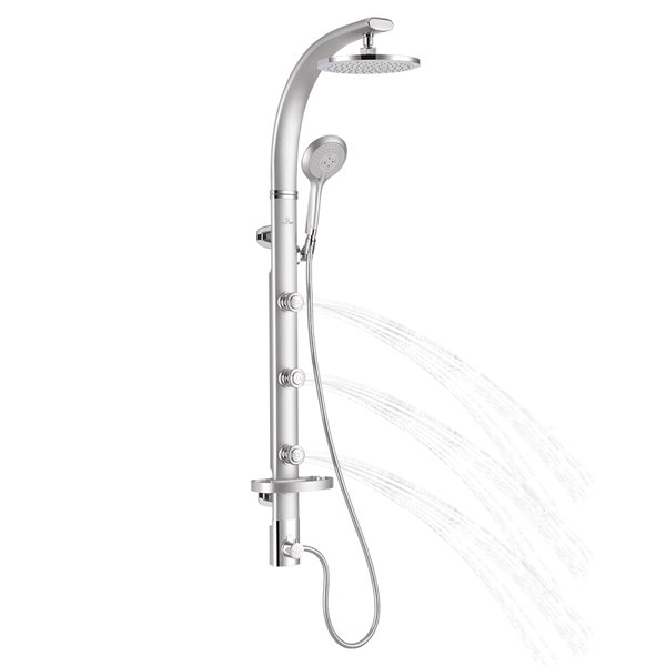 PULSE ShowerSpas Bonzai Silver 3-Spray Shower Bar System