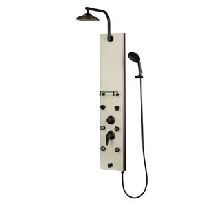 PULSE ShowerSpas Barcelona Venetian Bronze 6-Spray Shower Panel System