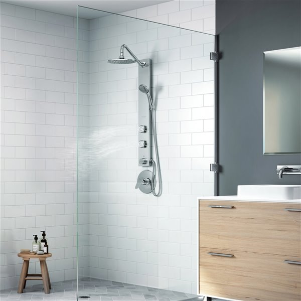 PULSE ShowerSpas Aloha Brushed Stainless Steel 2-Spray Shower Bar System