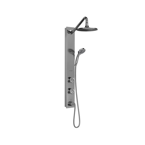 PULSE ShowerSpas Aloha Brushed Stainless Steel 2-Spray Shower Bar System