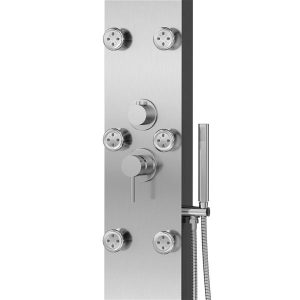 PULSE ShowerSpas Monterey Brushed Stainless Steel 6-Spray Shower Panel System