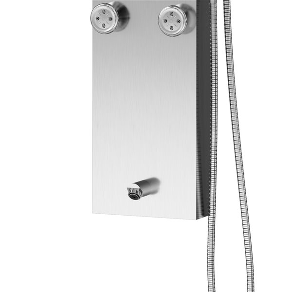 PULSE ShowerSpas Monterey Brushed Stainless Steel 6-Spray Shower Panel System