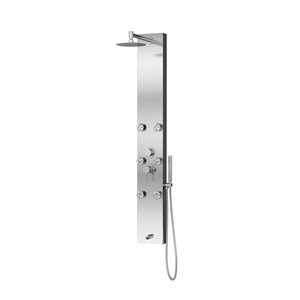 PULSE ShowerSpas Monterey Brushed Stainless Steel 6-Spray Shower Panel System