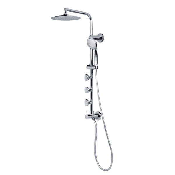 PULSE ShowerSpas Lanai Chrome 3-Spray Shower Bar System