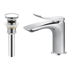 Transform Lincoln Chrome 1-Handle Bathroom Sink Faucet with Drain and Deck Plate