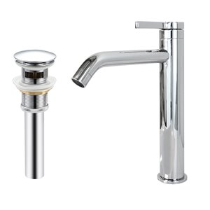Transform Toledo Chrome 1-Handle Bathroom Sink Faucet with Drain and Deck Plate