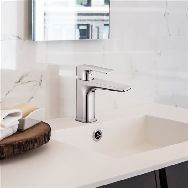 Transform Denver Chrome 1-Handle Bathroom Sink Faucet with Drain and Deck Plate