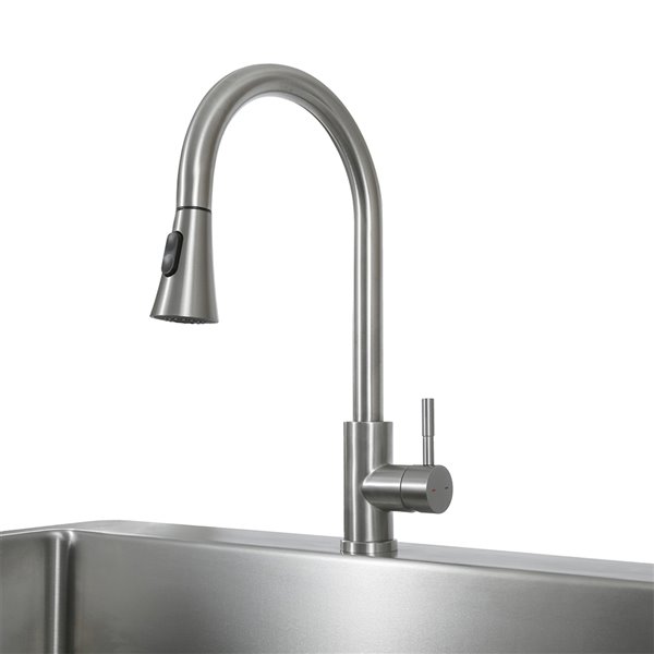 Presenza 33'' L Single Bowl Stainless Steel Kitchen Sink