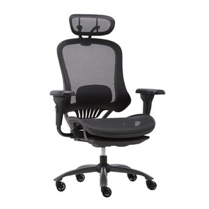 TygerClaw Black Contemporary Ergonomic Adjustable Height Swivel Manager Chair