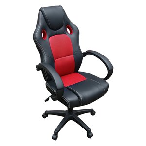 TygerClaw Adjustable Black Contemporary Ergonomic Height Swivel Manager Chair