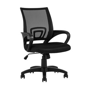 TygerClaw Contemporary Ergonomic Adjustable Height Swivel Manager Chair (Black)