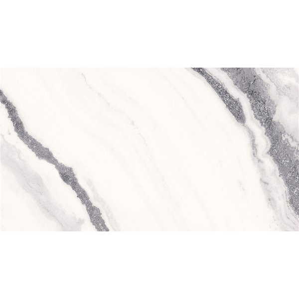 Mono Serra Marble 42-Pack Matte Black 4-in x 12-in Glazed Porcelain Floor and Wall Tile