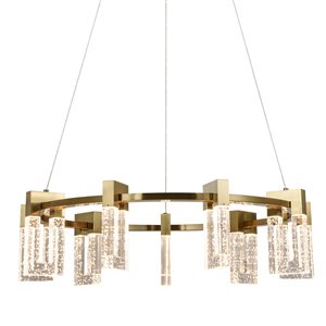 Lustre moderne/contemporain Sorrento à 9 lumières DEL intégrées en laiton antique par Vonn Lighting