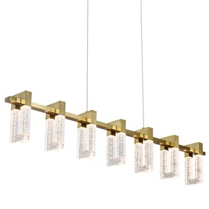 Lustre moderne/contemporain Sorrento à 7 lumières DEL intégrées en laiton antique par Vonn Lighting