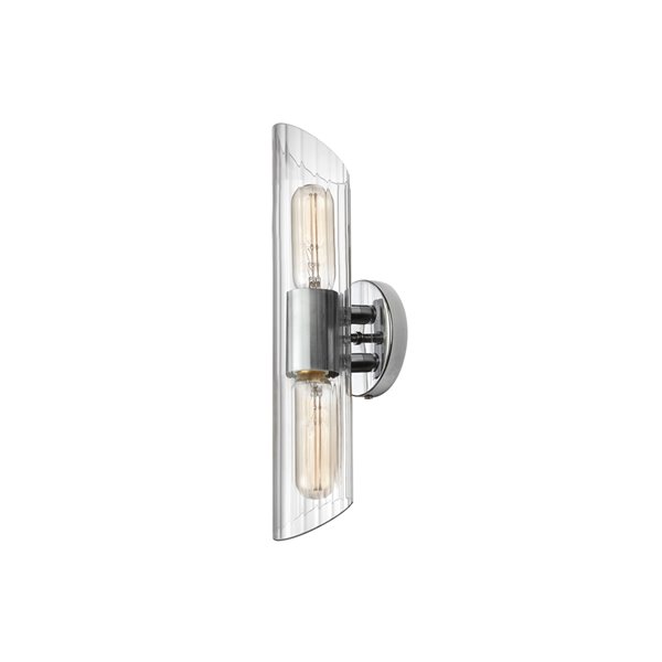 Luminaire pour meuble-lavabo transitionnel à 2 lumières de 16 po Samantha par Dainolite, chrome poli