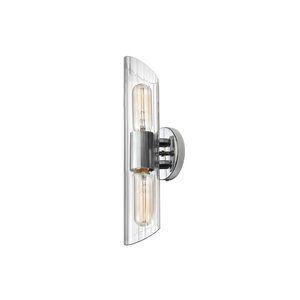 Luminaire pour meuble-lavabo transitionnel à 2 lumières de 16 po Samantha par Dainolite, chrome poli