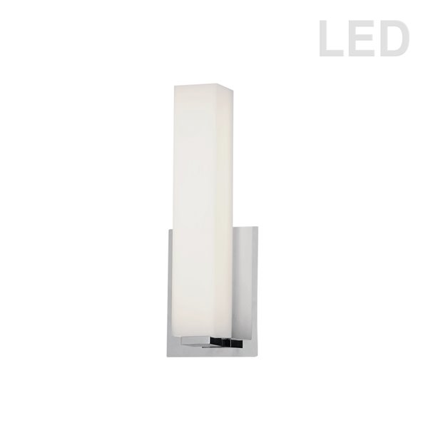 Luminaire pour meuble-lavabo moderne à 1 lumière de 4,5 po par Dainolite, chrome poli