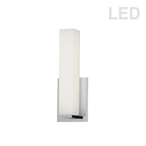 Luminaire pour meuble-lavabo moderne à 1 lumière de 4,5 po par Dainolite, chrome poli