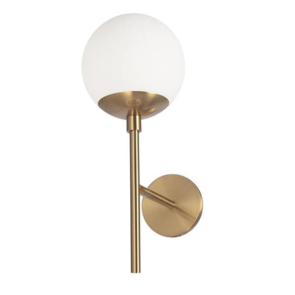 Dainolite 10.5-in W Dayana 1-Light Aged Brass de style moderne/traditionnel  Halogen Wall Sconce