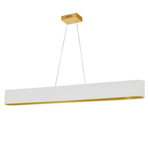 Dainolite Aubrey Modern/Contemporary White and Gold 51-in LED Pendant Light