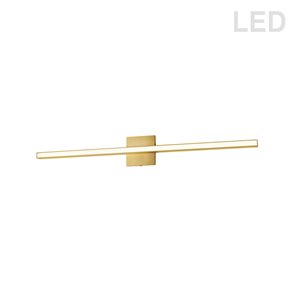 Luminaire pour meuble-lavabo moderne à 1 lumière de 35,5 po Arandel par Dainolite, laiton antique