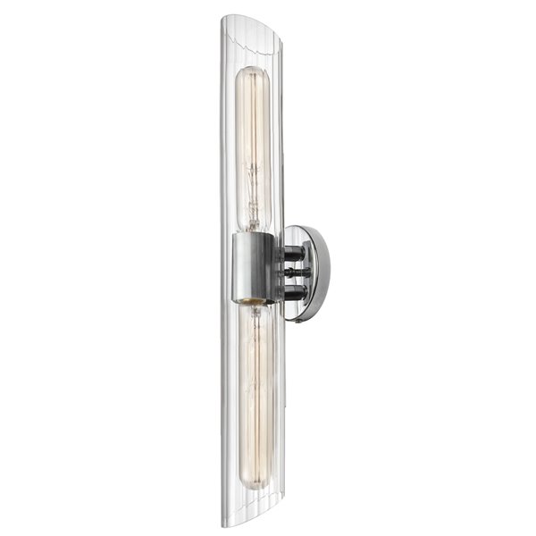 Luminaire pour meuble-lavabo transitionnel à 2 lumières de 25 po Samantha par Dainolite, chrome poli