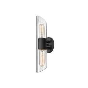 Dainolite Samantha 2-Light 16-in Black Transitional Vanity Light