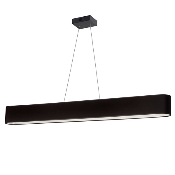 Luminaire suspendu DEL moderne/contemporain noir Aubrey par Dainolite de 51 po