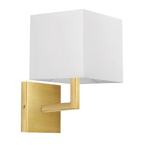 Applique murale Lucas de 7,5 po L en laiton vieilli de style moderne à 1 ampoule à incandescence de Dainolite