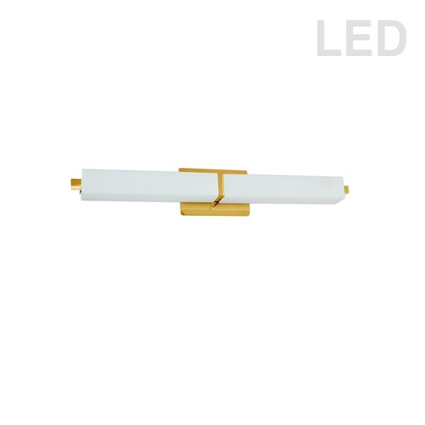 Dainolite 1-Light 27-in Brass Modern Vanity Light