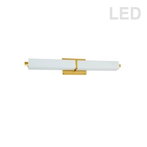 Luminaire pour meuble-lavabo moderne à 1 lumière de 27 po par Dainolite, laiton antique