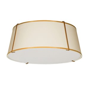 Plafonnier Trapezoid de 22 po crème à ampoule à incandescence de Dainolite