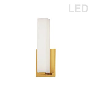 Dainolite 1-Light 4.5-in Brass Modern Vanity Light