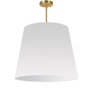 Luminaire suspendu moderne/contemporain blanc Oversized Drum par Dainolite de 26 po