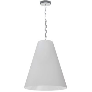 Luminaire suspendu transitionnel blanc Anaya par Dainolite de 20 po