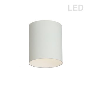 Dainolite 1-Pack Echo 5.12-in Matte White Modern/Contemporary Integrated LED Flush Mount Light