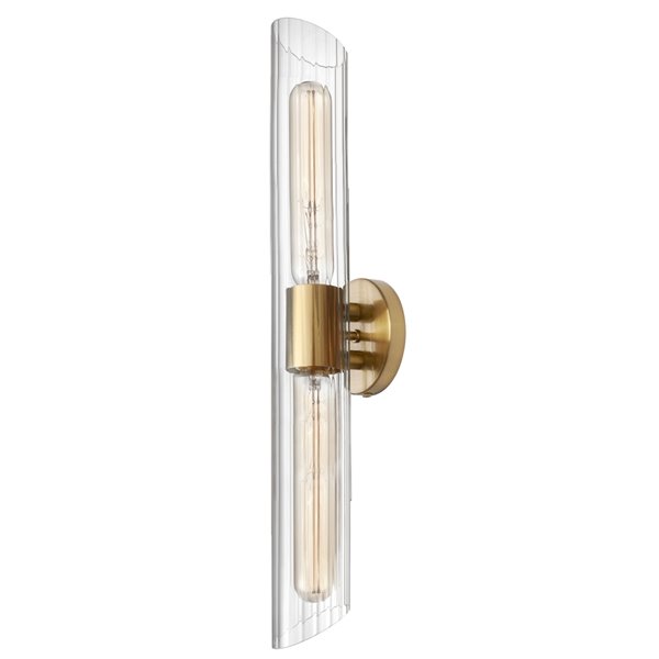 Dainolite Samantha 2-Light 25-in Brass Transitional Vanity Light