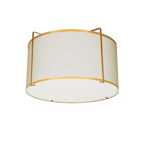 Plafonnier Trapezoid de 12 po crème à ampoule à incandescence de Dainolite