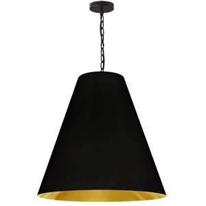 Dainolite Anaya Transitional Black and Gold 26-in Pendant Light