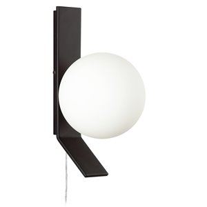 Dainolite 5.5-in W Valemont 1-Light Matte Black Modern Halogen Wall Sconce