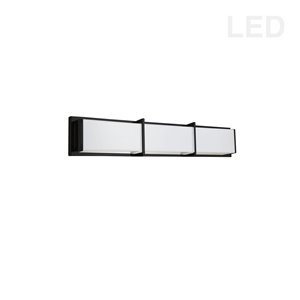 Dainolite Winston 1-Light 24-in Black Modern Vanity Light