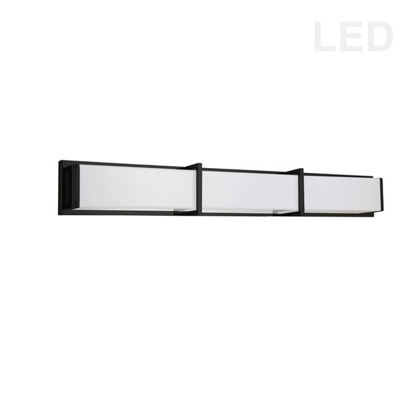 Dainolite Winston 1-Light 39.5-in Black Modern Vanity Light