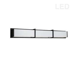 Dainolite Winston 1-Light 39.5-in Black Modern Vanity Light