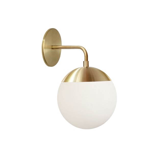 Dainolite 10.5-in W Dayana 1-Light Aged Brass de style moderne/traditionnel  Wall Sconce