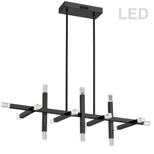 Dainolite Francesca 16-Light Matte Black Modern/Contemporary Chandelier