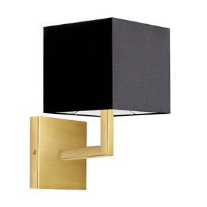 Applique murale Lucas de 7,5 po L en laiton vieilli de style moderne à 1 ampoule de Dainolite