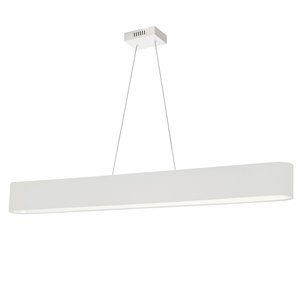 Luminaire suspendu DEL moderne/contemporain blanc Aubrey par Dainolite de 51 po
