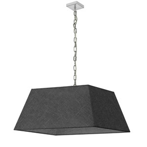 Luminaire suspendu moderne/contemporain noir Milano par Dainolite, 26 po