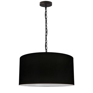 Luminaire suspendu transitionnel noir Braxton par Dainolite de 20 po
